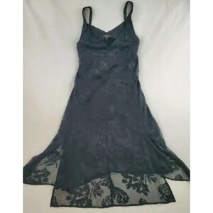 Rag & Bone Women's Black Fit & Flare Knee Length Colette Slip Dress Silk Large